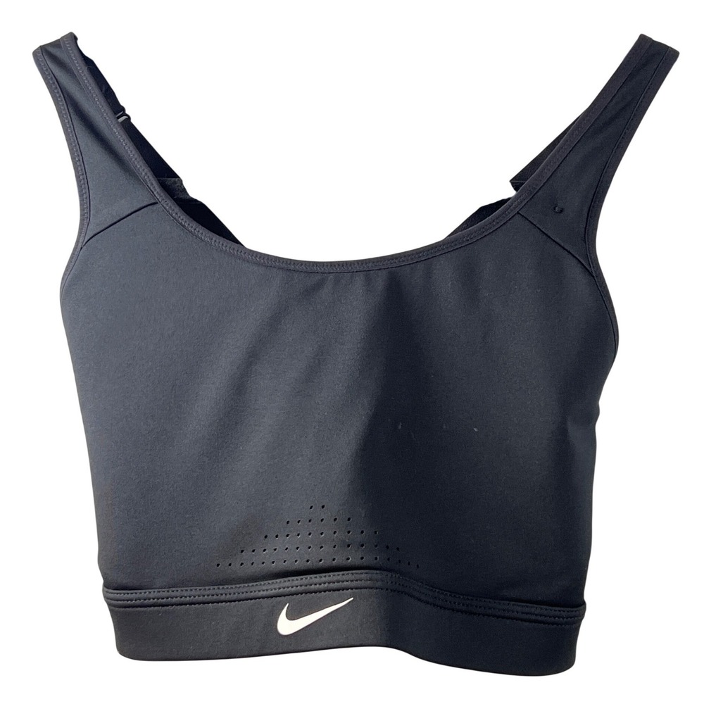 Nike Womens Black Classic Criss Cross Back Sports Bra Medium Athletic Adjustable